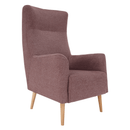 Füles fotel, fáradt rózsaszín/tölgy, SAMY