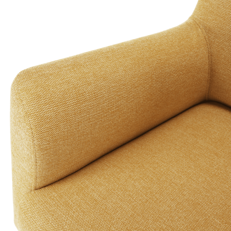 Füles fotel, sárga/fekete, SAMY