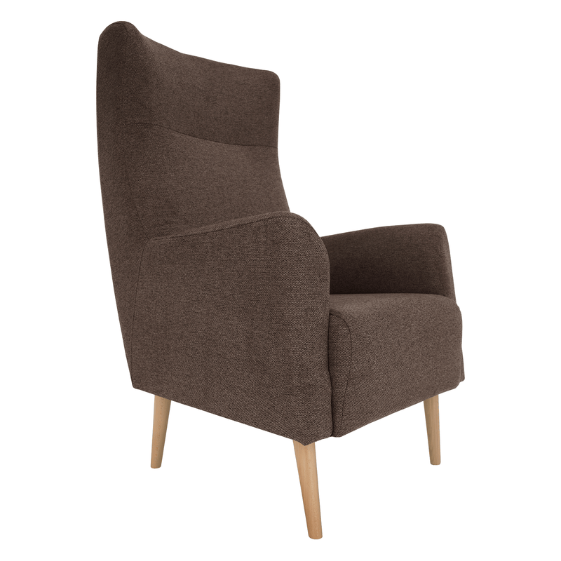 Füles fotel, barna/tölgy, SAMY