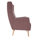 Füles fotel, fáradt rózsaszín/tölgy, SAMY