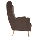 Füles fotel, barna/tölgy, SAMY