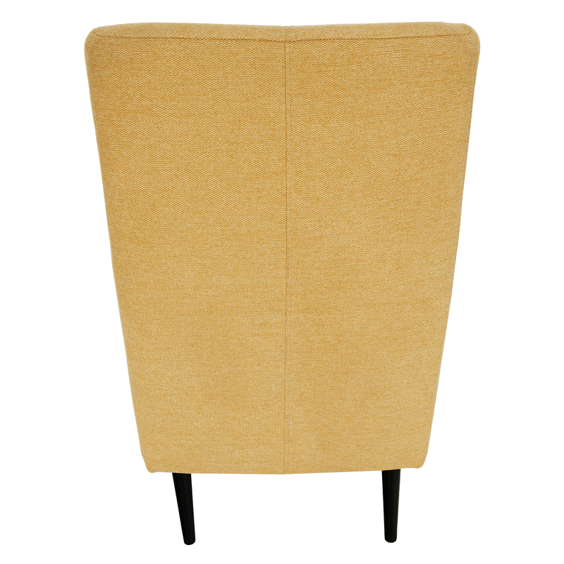 Füles fotel, sárga/fekete, SAMY