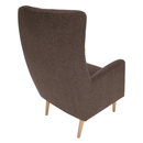 Füles fotel, barna/tölgy, SAMY