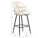 Bárszék, fehér/fekete, SANAKO TYP 2