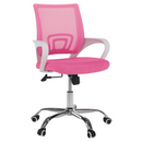 Irodai szék, rózsaszín/fehér, SANAZ TYP 2