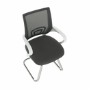 Tárgyalószék, szürke/fehér, SANAZ TYP 3