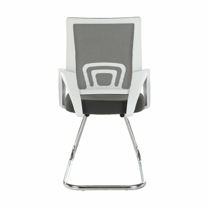 Tárgyalószék, szürke/fehér, SANAZ TYP 3