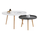 Kisasztal, fehér/természetes, SANSE TYP 1