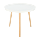 Kisasztal, fehér/természetes, SANSE TYP 1
