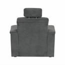 Fotel, szürke szövet, SANTIAGO