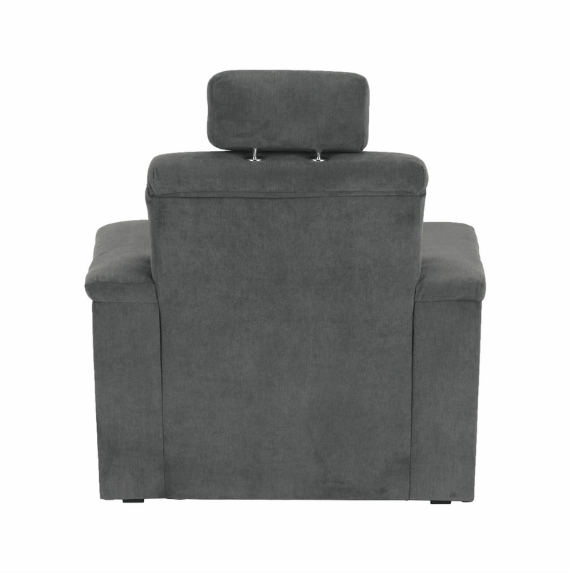 Fotel, szürke szövet, SANTIAGO