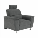 Fotel, szürke szövet, SANTIAGO