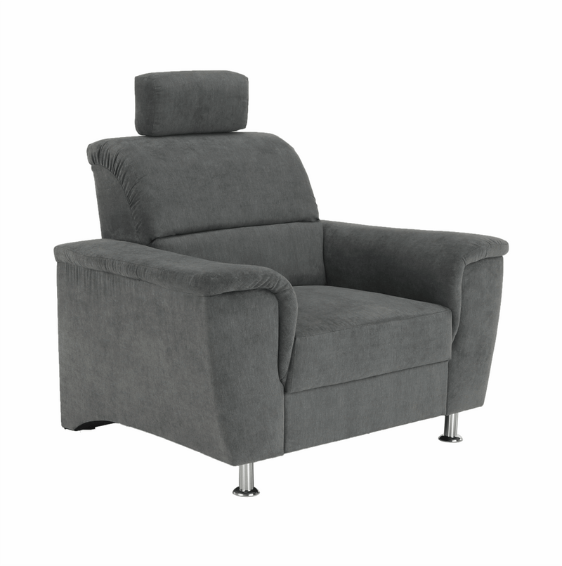 Fotel, szürke szövet, SANTIAGO