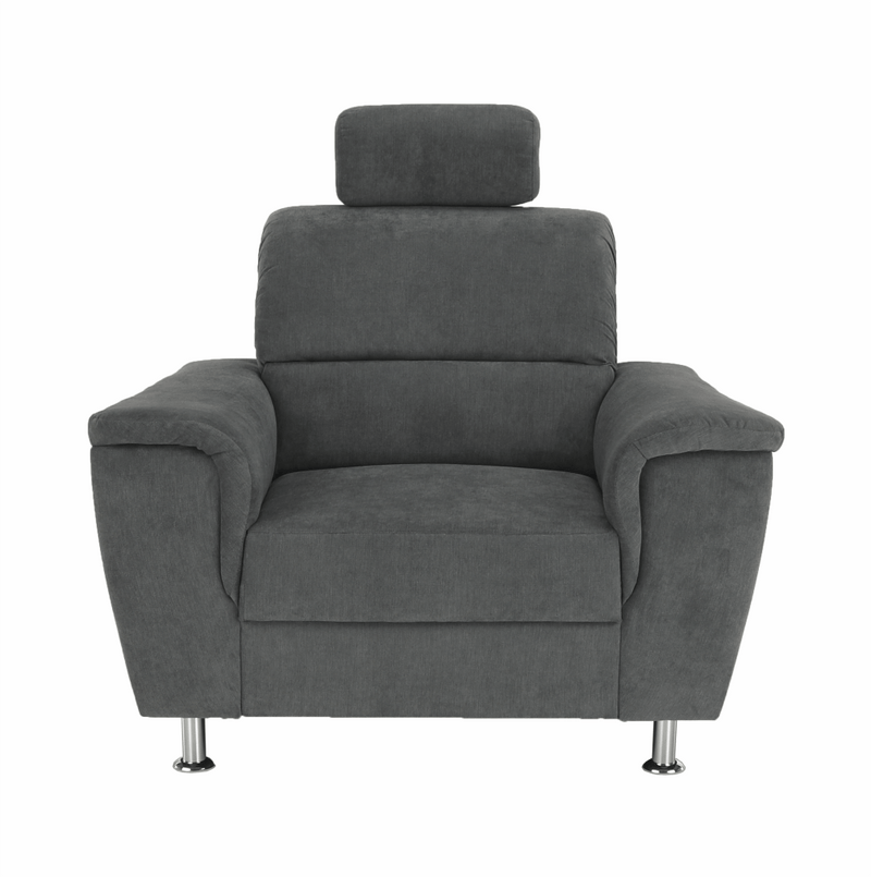 Fotel, szürke szövet, SANTIAGO