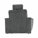 Fotel, szürke szövet, SANTIAGO