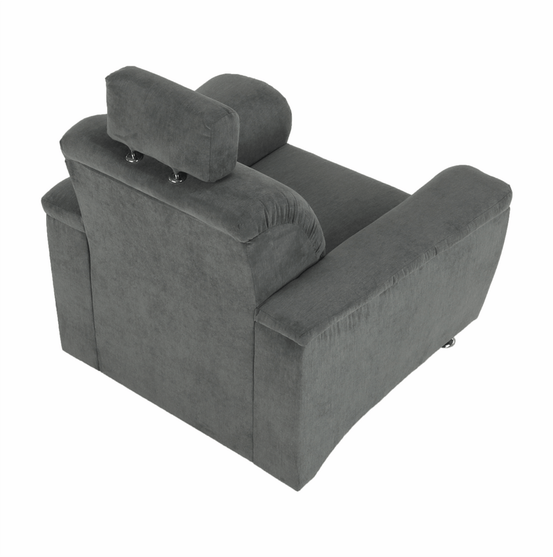 Fotel, szürke szövet, SANTIAGO