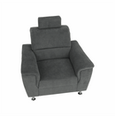 Fotel, szürke szövet, SANTIAGO