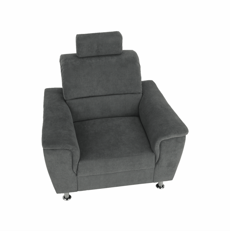 Fotel, szürke szövet, SANTIAGO