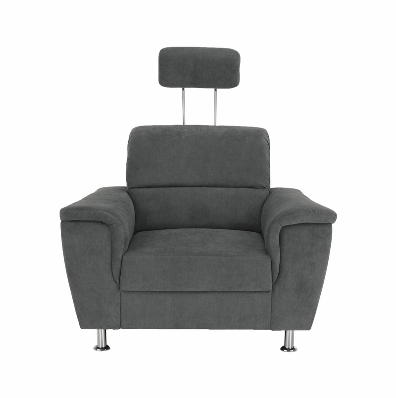 Fotel, szürke szövet, SANTIAGO