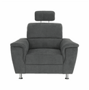 Fotel, szürke szövet, SANTIAGO