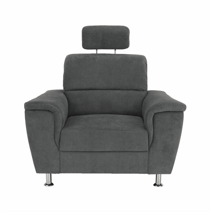 Fotel, szürke szövet, SANTIAGO