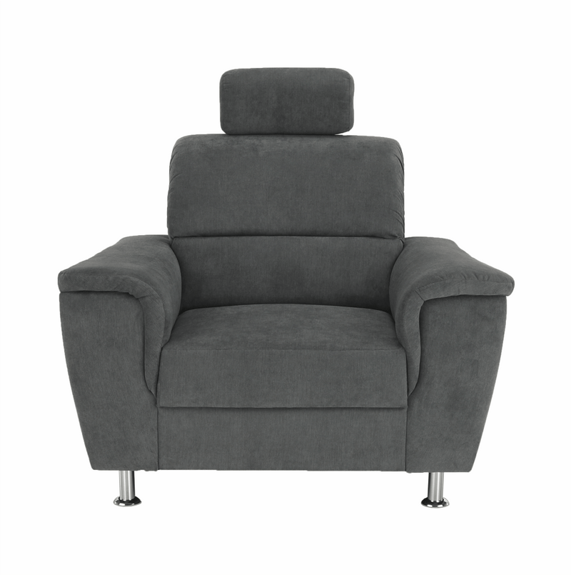 Fotel, szürke szövet, SANTIAGO