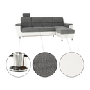 Kissarok, textilbőr fehér/szövet szürke, jobbos, SANTIAGO