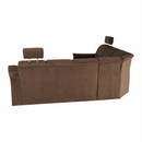 Kinyitható ülőgarnitúra, barna szövet, balos, SANTIAGO