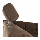 Kinyitható ülőgarnitúra, barna szövet, balos, SANTIAGO