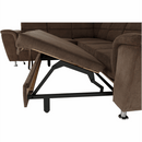 Kinyitható ülőgarnitúra, barna szövet, balos, SANTIAGO