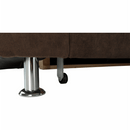 Kinyitható ülőgarnitúra, barna szövet, balos, SANTIAGO