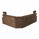 Kinyitható ülőgarnitúra, barna szövet, jobbos, SANTIAGO