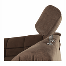 Kinyitható ülőgarnitúra, barna szövet, jobbos, SANTIAGO
