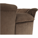 Kinyitható ülőgarnitúra, barna szövet, jobbos, SANTIAGO