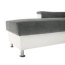 Kissarok, textilbőr fehér/szövet szürke, balos, SANTIAGO