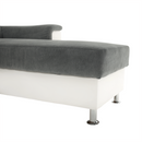 Kissarok, textilbőr fehér/szövet szürke, jobbos, SANTIAGO