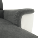 Kissarok, textilbőr fehér/szövet szürke, jobbos, SANTIAGO