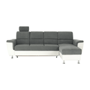 Kissarok, textilbőr fehér/szövet szürke, jobbos, SANTIAGO