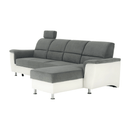 Kissarok, textilbőr fehér/szövet szürke, jobbos, SANTIAGO