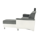 Kissarok, textilbőr fehér/szövet szürke, jobbos, SANTIAGO