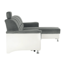 Kissarok, textilbőr fehér/szövet szürke, jobbos, SANTIAGO