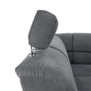 Kinyitható ülőgarnitúra, szürke szövet, balos, SANTIAGO