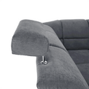 Kinyitható ülőgarnitúra, szürke szövet, balos, SANTIAGO