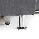 Kinyitható ülőgarnitúra, szürke szövet, balos, SANTIAGO