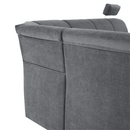 Kinyitható ülőgarnitúra, szürke szövet, balos, SANTIAGO