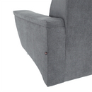 Kinyitható ülőgarnitúra, szürke szövet, balos, SANTIAGO