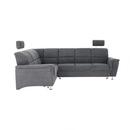 Kinyitható ülőgarnitúra, szürke szövet, balos, SANTIAGO