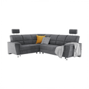 Kinyitható ülőgarnitúra, szürke szövet, balos, SANTIAGO