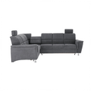 Kinyitható ülőgarnitúra, szürke szövet, balos, SANTIAGO