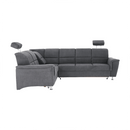 Kinyitható ülőgarnitúra, szürke szövet, balos, SANTIAGO